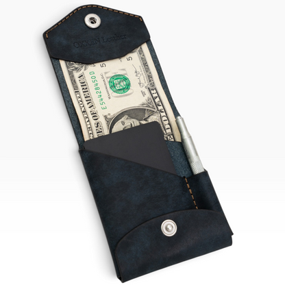 OXXEN No.97 Compact Wallet - Navy