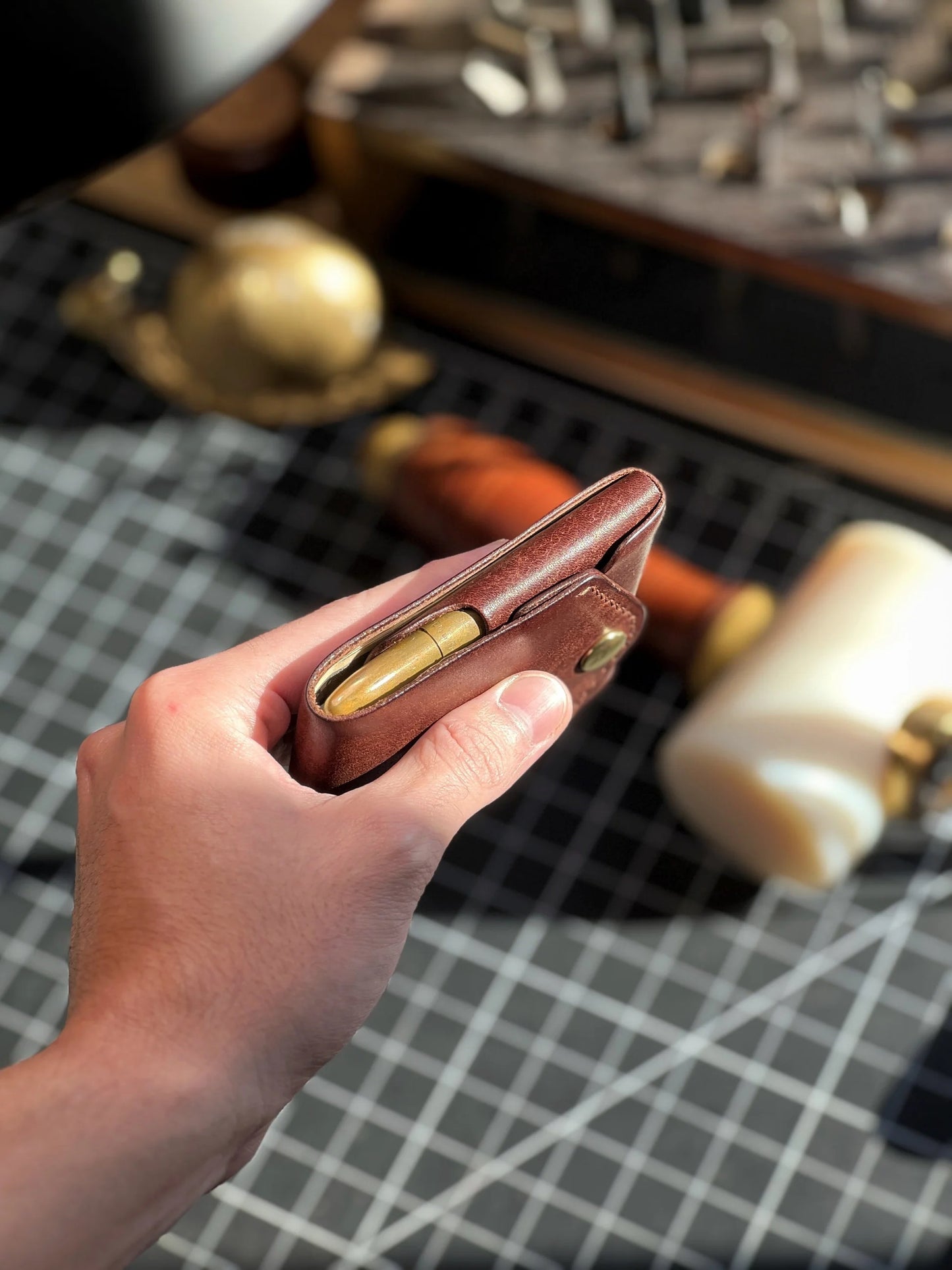 Handmade leather wallet in classic style No.97