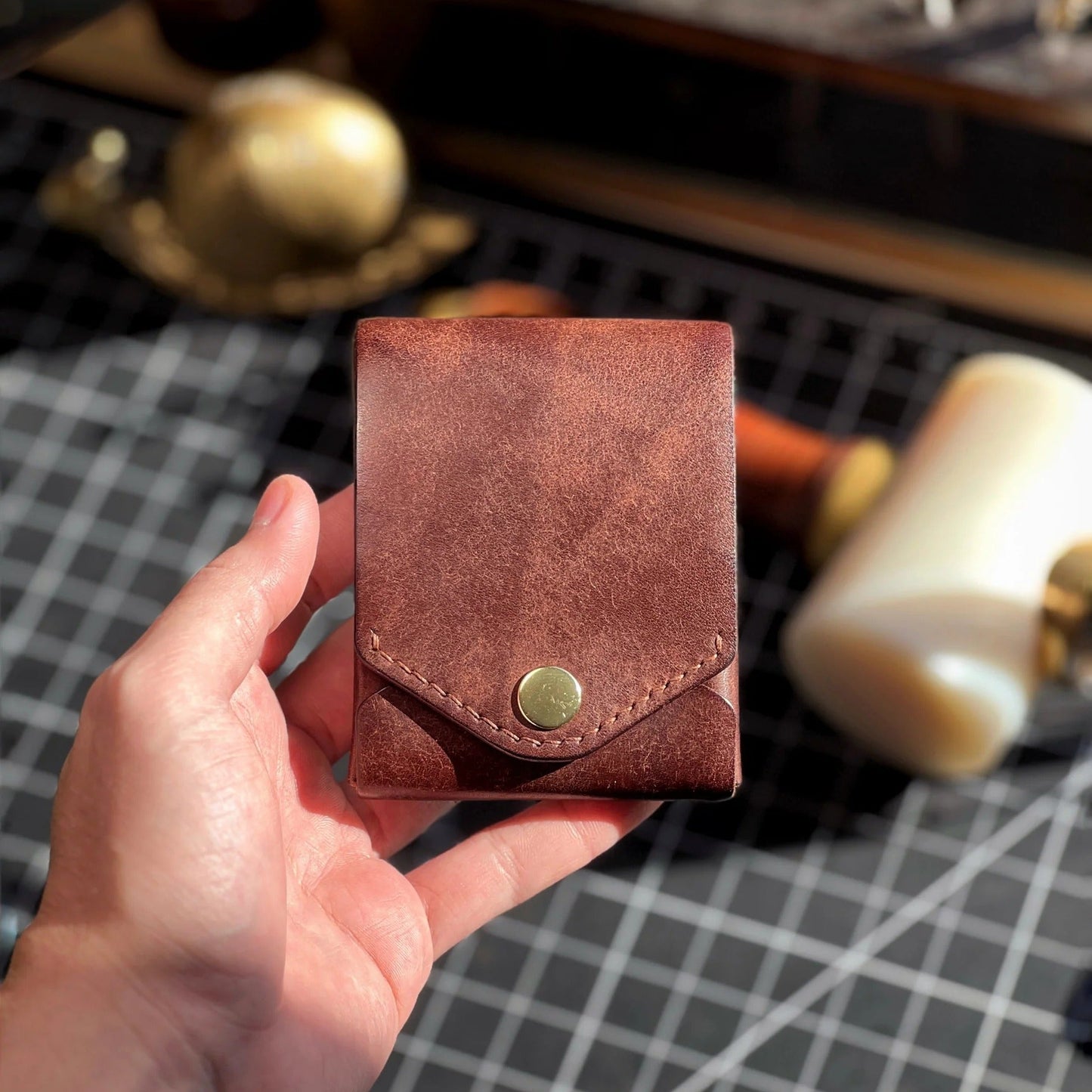 Handmade leather wallet in classic style No.97