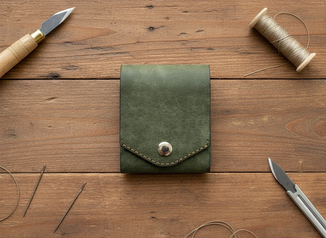 Handmade leather wallet in classic style No.97