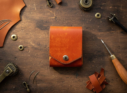 Handmade leather wallet in classic style No.97