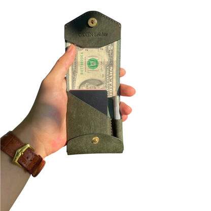 OXXEN No.97 Compact Wallet - Olive